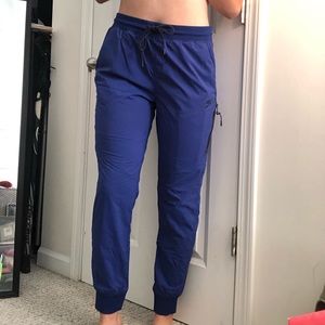 Blue Nike swish track joggers